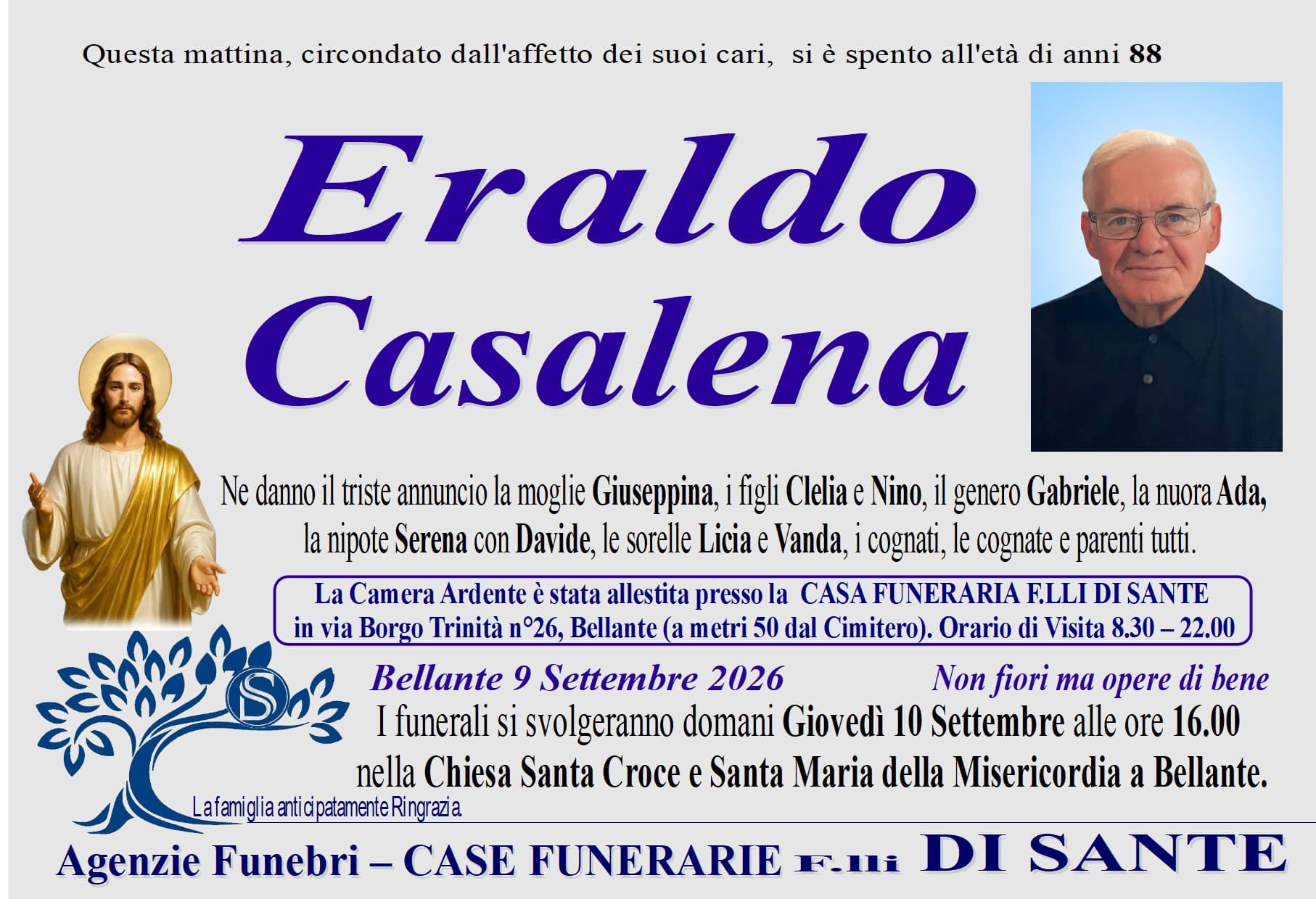 Necrologio di Eraldo Casalena