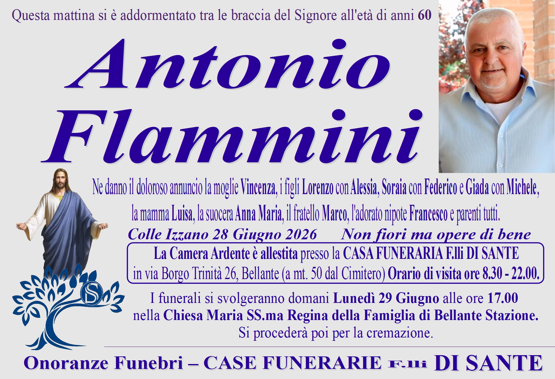 Necrologio di Antonio Flammini